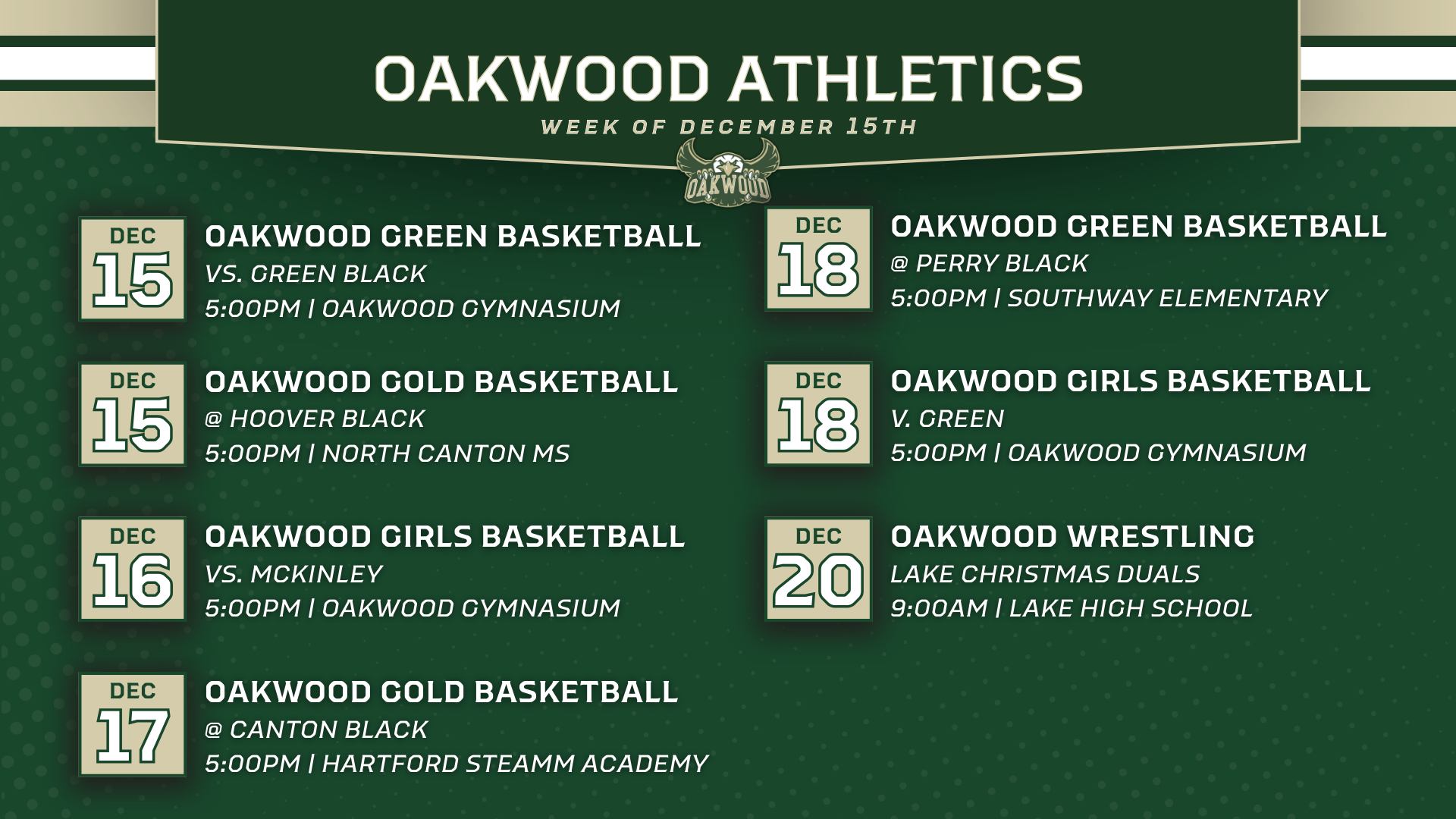 Oakwood Athletics Website Graphics 1920 Px X 1080 Px 10